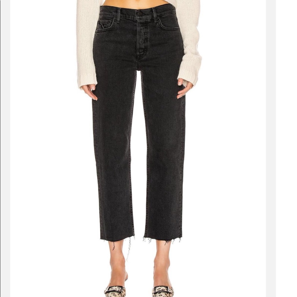 GRLFRND Helena high-rise straight black jean